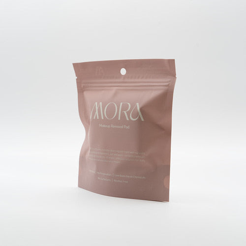 MORA Makeup Removal Pads – Standing Pouch (Pink, 30 Pads)