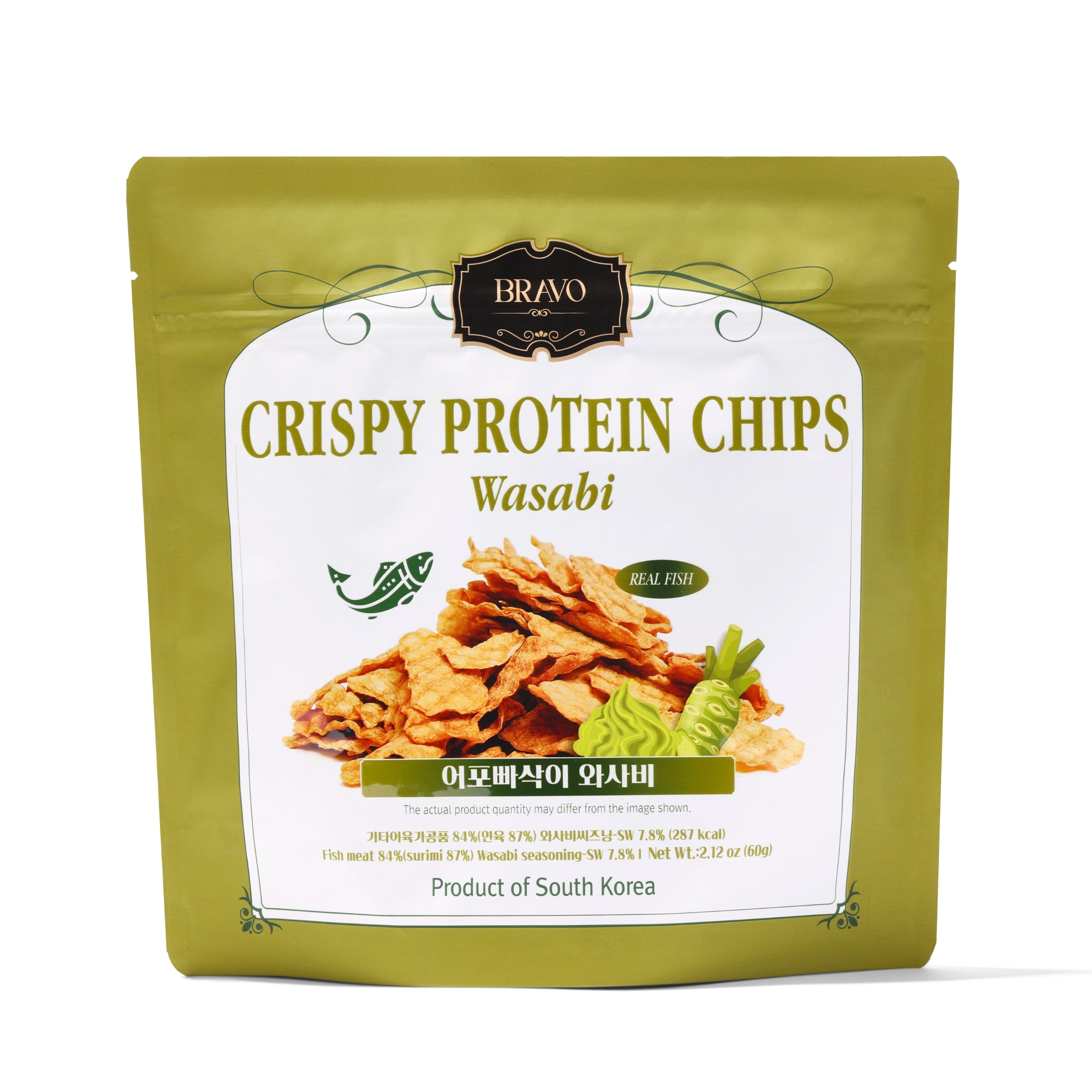 Crispy Protein Chips – Wasabi Flavor (60g)