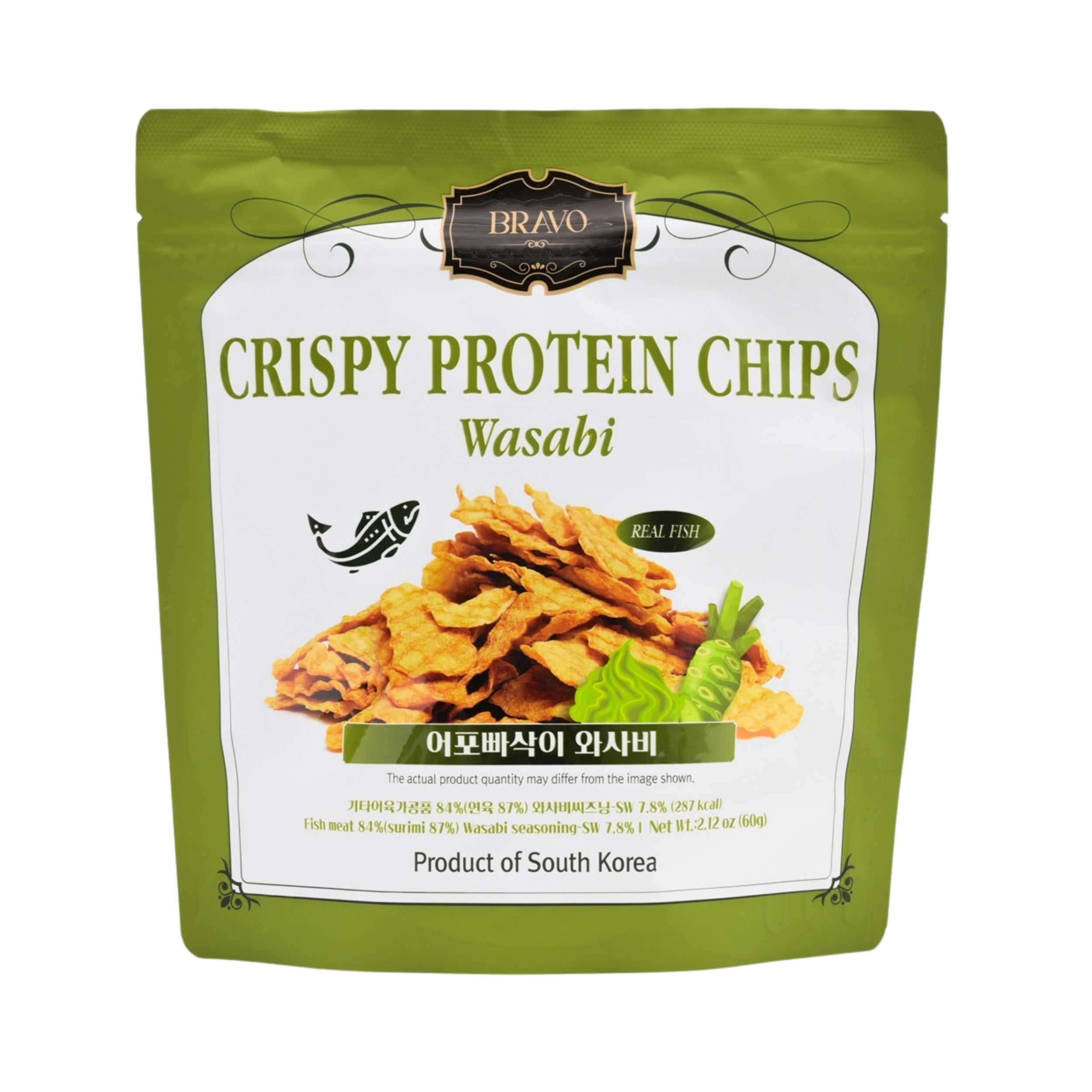 Crispy Protein Chips – Wasabi Flavor (60g)