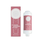 VELORA Vitamin C Shower Filter – Rose Aromatherapy Water Softener for Skin & Hair