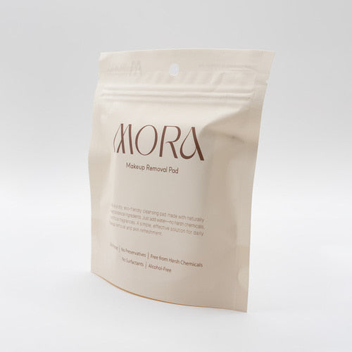 MORA Makeup Removal Pads – Standing Pouch (Ivory, 30 Pads)