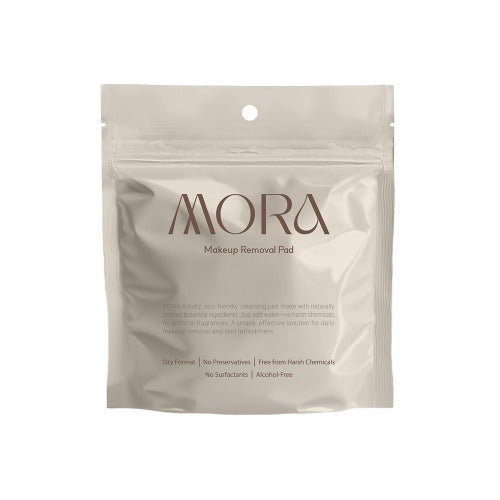 MORA Makeup Removal Pads – Standing Pouch (Ivory, 30 Pads)