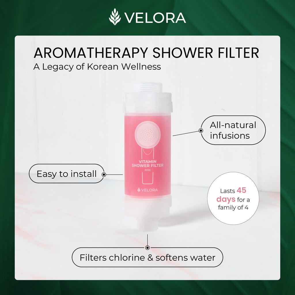 VELORA Vitamin C Shower Filter – Rose