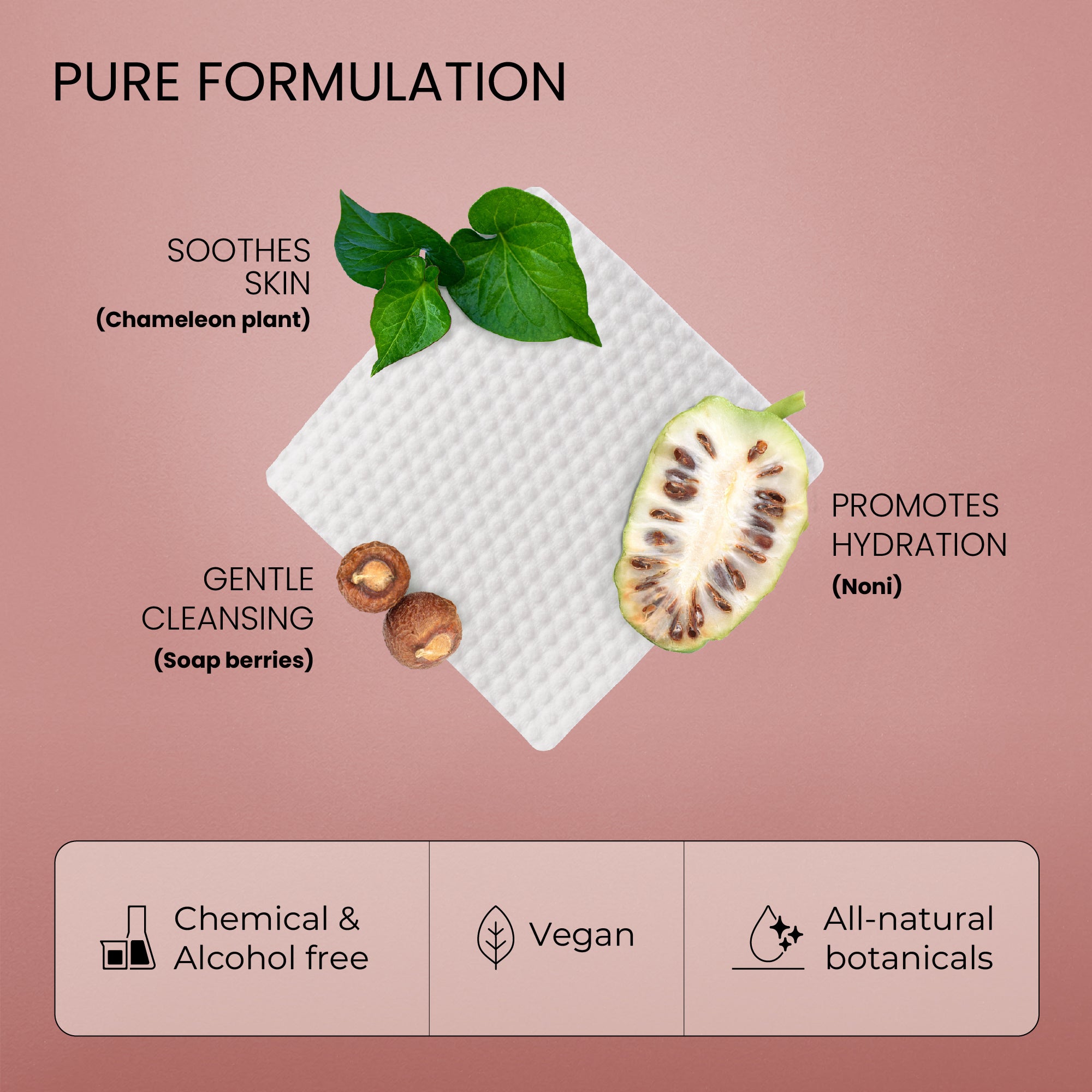 MORA Makeup Removal Pads – Standing Pouch (Pink, 30 Pads)