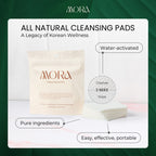 MORA Makeup Removal Pads – Standing Pouch (Ivory, 30 Pads)