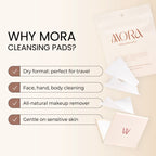 MORA Makeup Removal Pads – Standing Pouch (Ivory, 30 Pads)