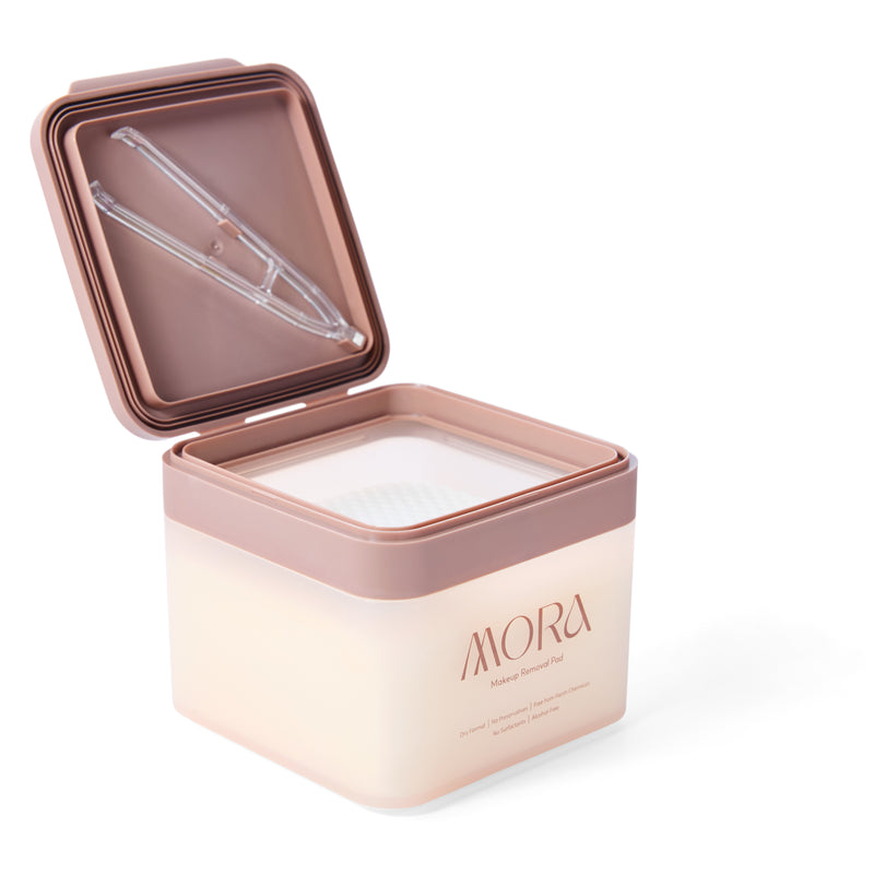 MORA Hard Case with Makeup Removal Pads (Ivory, 30 Pads)