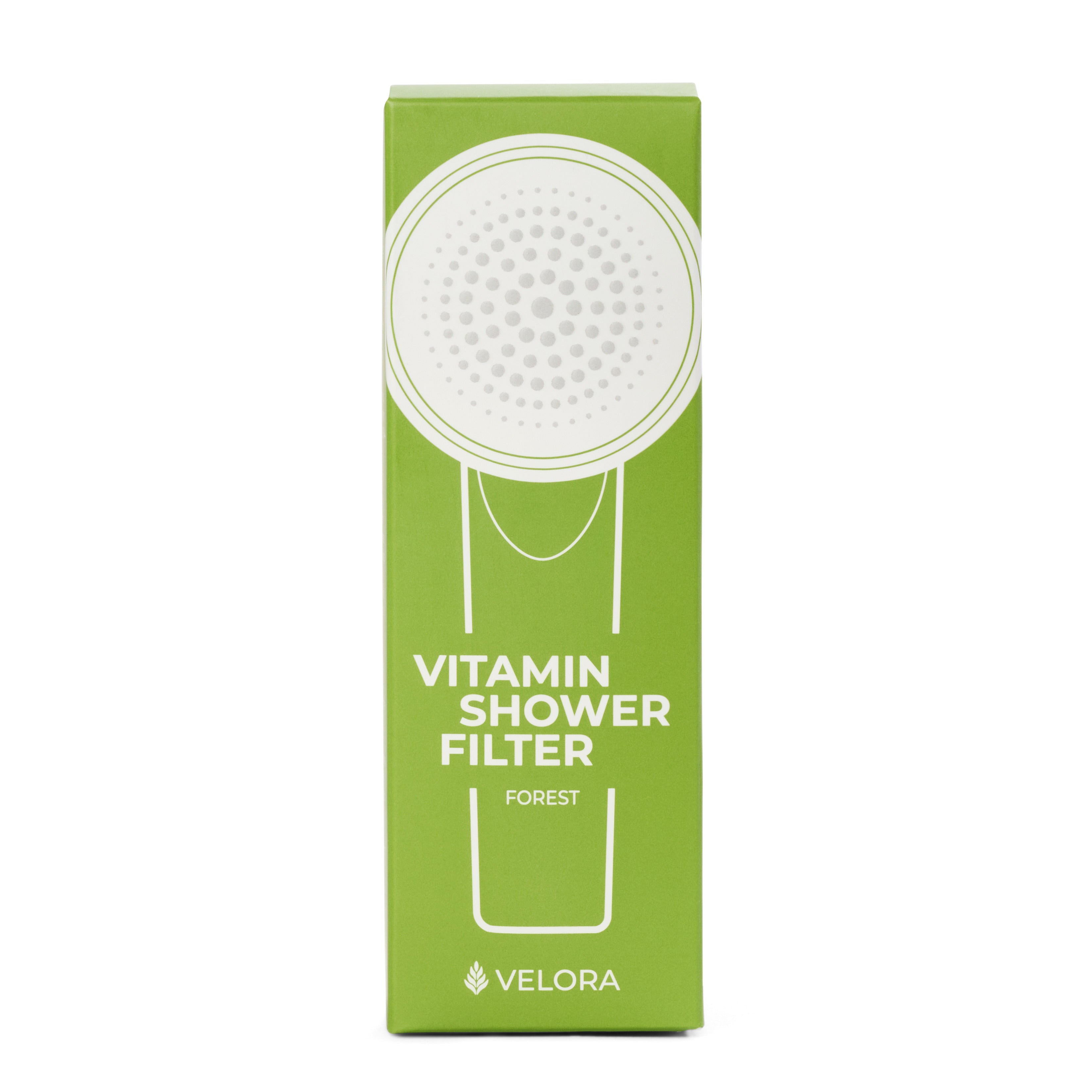 VELORA Vitamin C Shower Filter – Forest Aromatherapy Water Softener for Skin & Hair