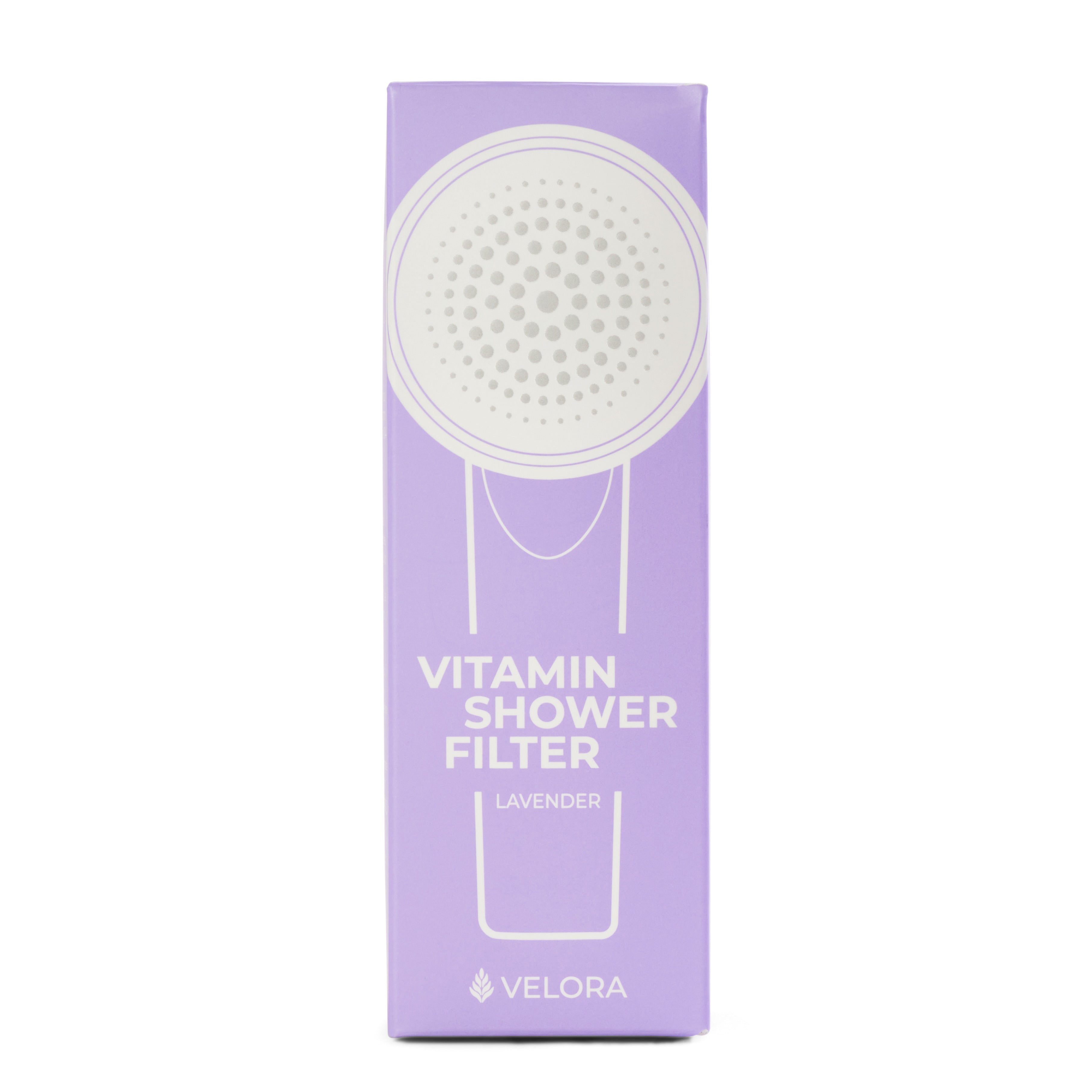 VELORA Vitamin C Shower Filter – Levender Aromatherapy Water Softener for Skin & Hair