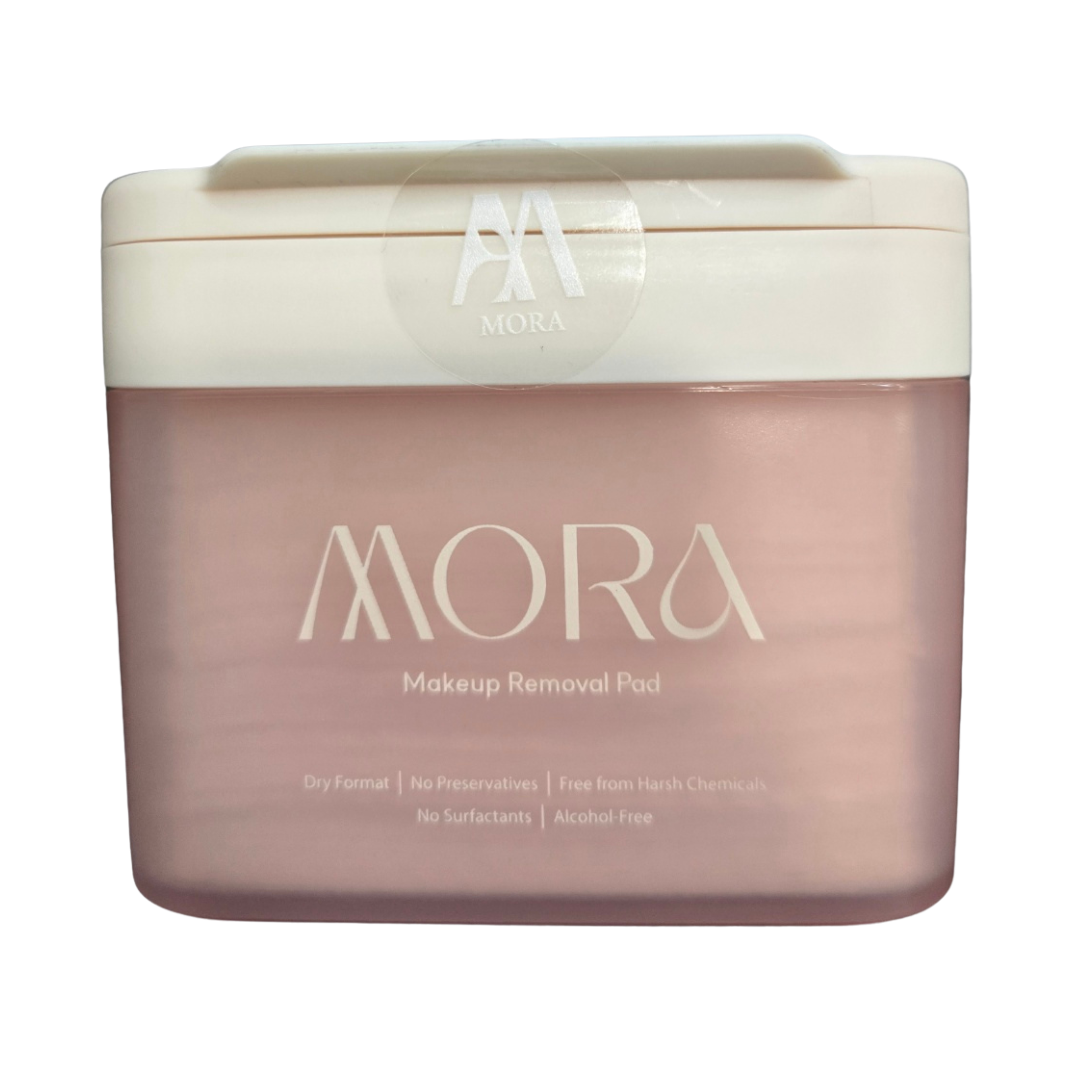 MORA Hard Case with Makeup Removal Pads (Pink, 30 Pads)