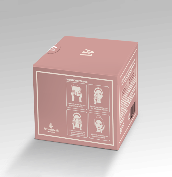 MORA Hard Case with Makeup Removal Pads (Pink, 30 Pads)