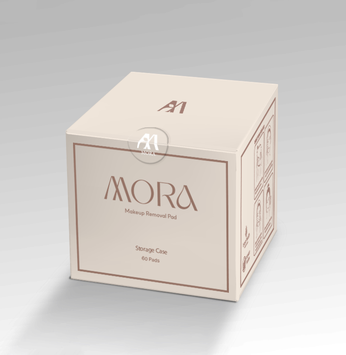 MORA Hard Case with Makeup Removal Pads (Ivory, 30 Pads)