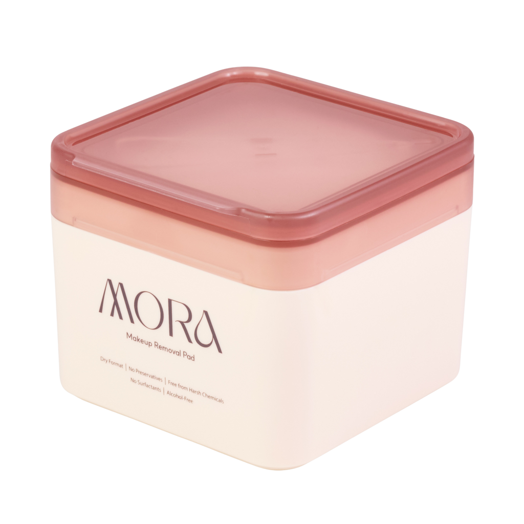 MORA Hard Case with Makeup Removal Pads (Ivory, 30 Pads)