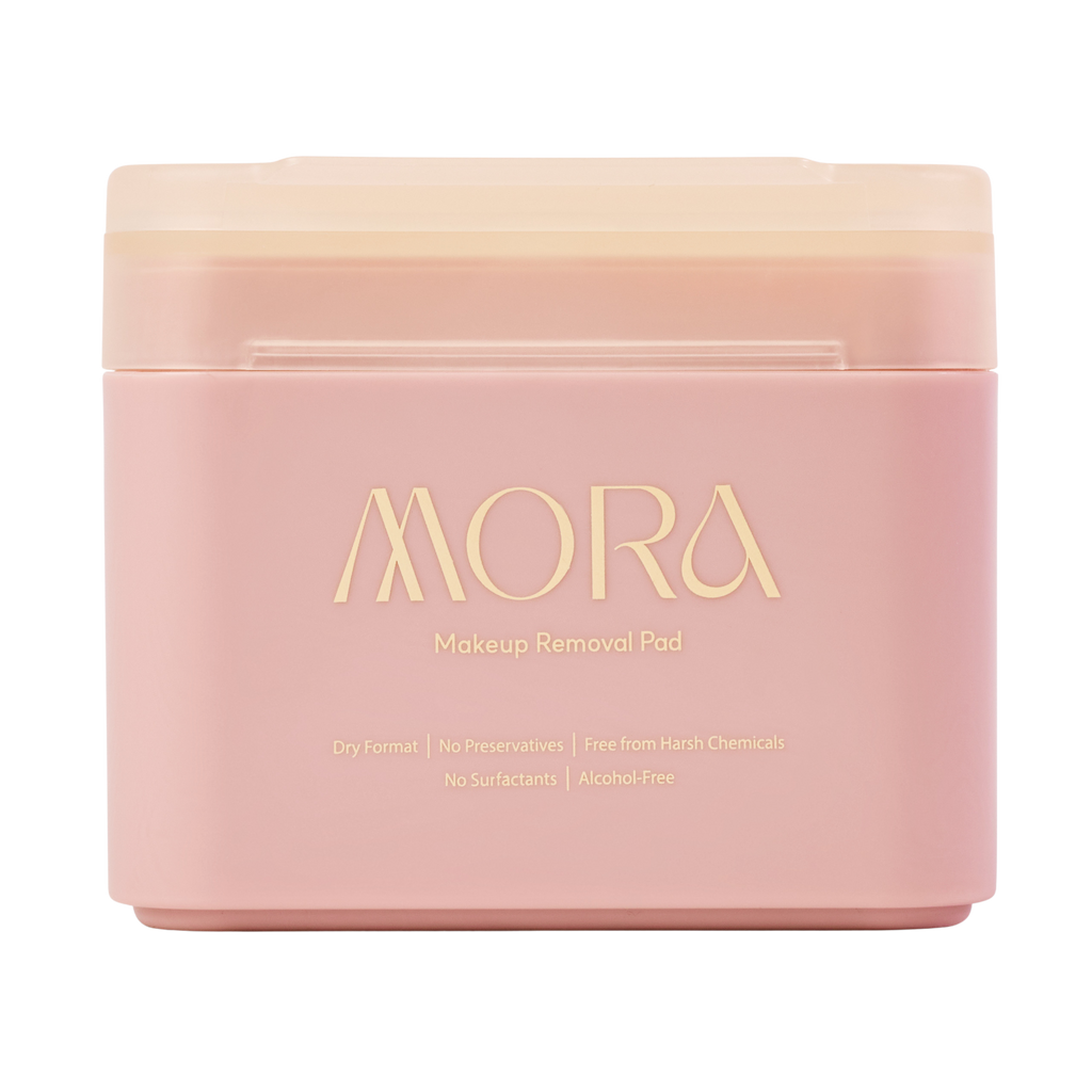 MORA Hard Case with Makeup Removal Pads (Pink, 30 Pads)