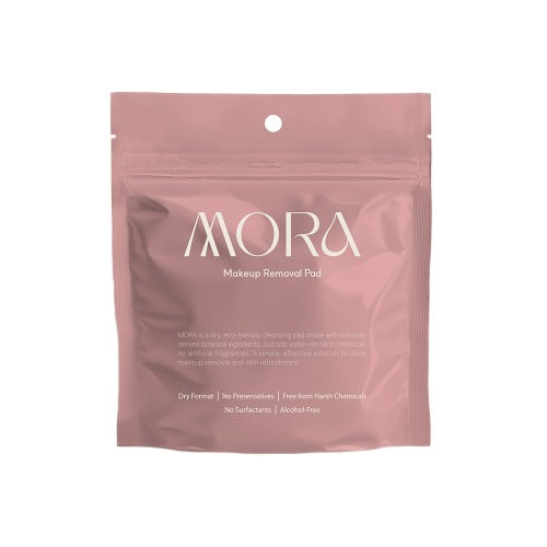 MORA Makeup Removal Pads – Standing Pouch (Pink, 30 Pads)